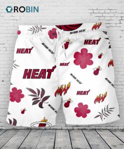 Miami Heat Hawaiian Shorts Tropical Beach