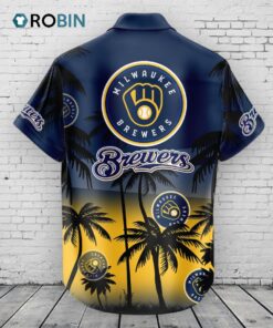 Milwaukee Brewers Hawaiian Shirt Coconut Tree