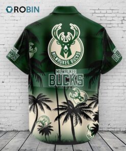 Milwaukee Bucks Hawaiian Shirt Coconut Tree
