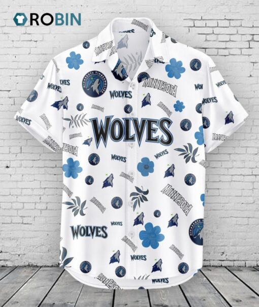 Minnesota Timberwolves Hawaiian Shirt Tropical Beach