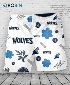 Minnesota Timberwolves Hawaiian Shorts Tropical Beach