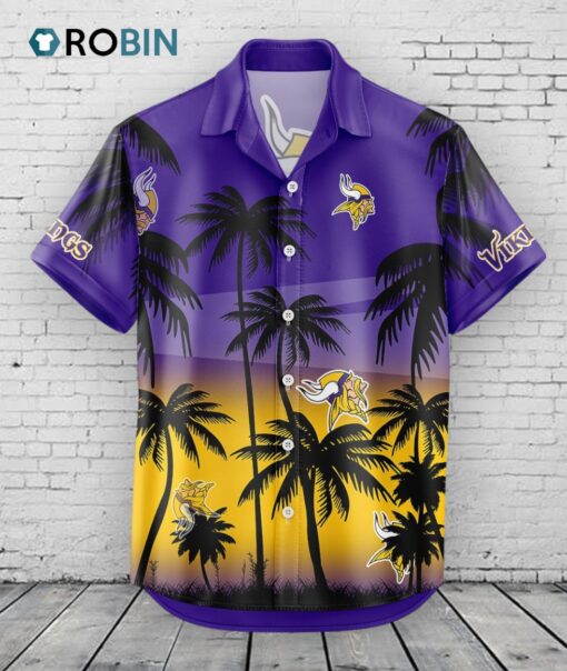Minnesota Vikings Hawaiian Shirt Coconut Tree