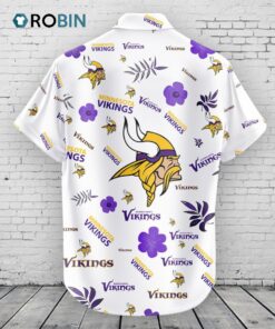 Minnesota Vikings Hawaiian Shirt Tropical Beach