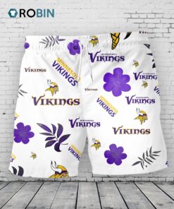 Minnesota Vikings Hawaiian Shorts Tropical Beach