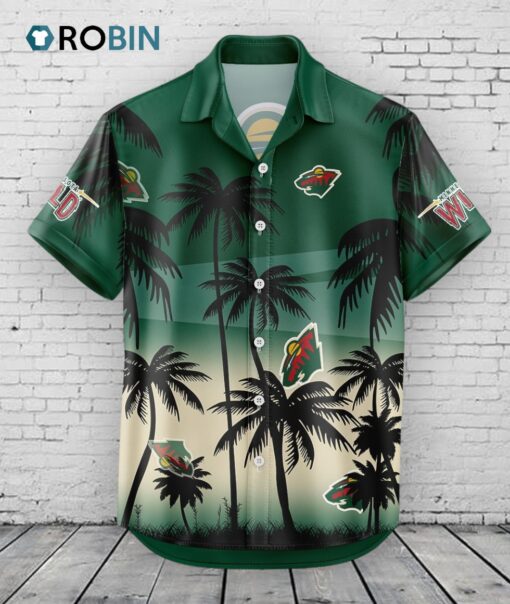 Minnesota Wild Hawaiian Shirt Coconut Tree