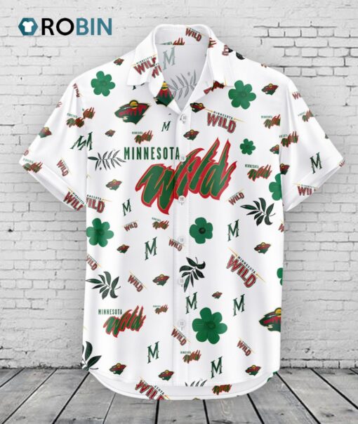 Minnesota Wild Hawaiian Shirt Tropical Beach