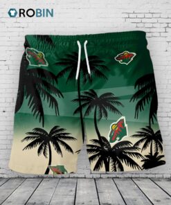 Minnesota Wild Hawaiian Shorts Coconut Tree