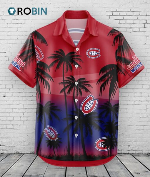 Montreal Canadiens Hawaiian Shirt Coconut Tree