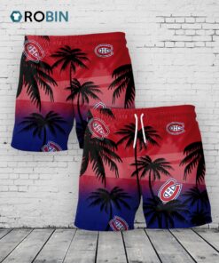 Montreal Canadiens Hawaiian Shorts Coconut Tree
