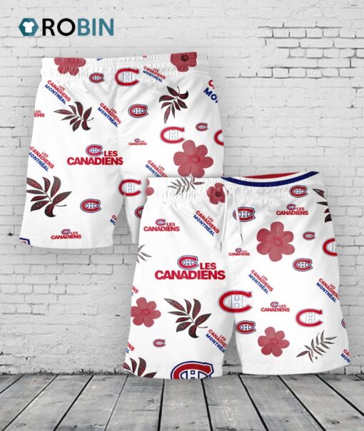 Montreal Canadiens Hawaiian Shorts Tropical Beach
