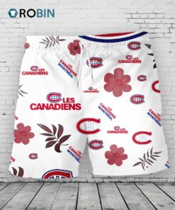 Montreal Canadiens Hawaiian Shorts Tropical Beach