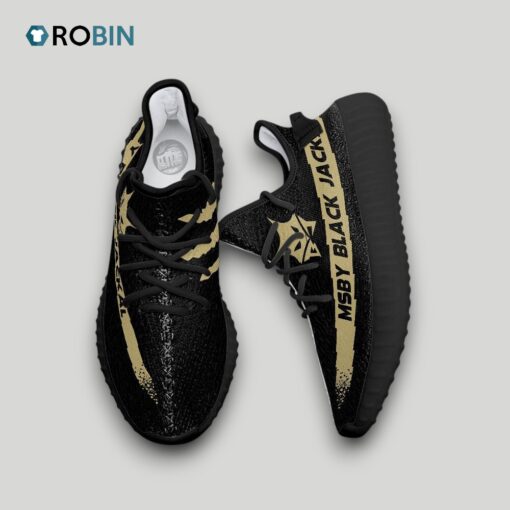 MSBY Black Jackal Shoes Custom Haikyuu Anime Black YZ Boost Sneakers