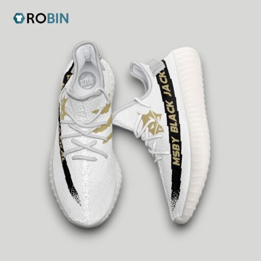MSBY Black Jackal Shoes Custom Haikyuu Anime White YZ Boost Sneakers