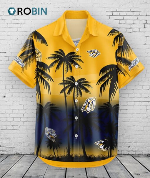 Nashville Predators Hawaiian Shirt Coconut Tree