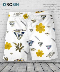 Nashville Predators Hawaiian Shorts Tropical Beach