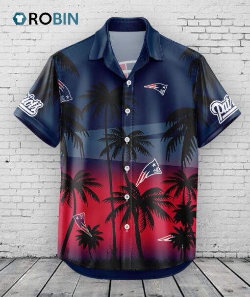 New England Patriots Hawaiian Shirt Coconut Tree