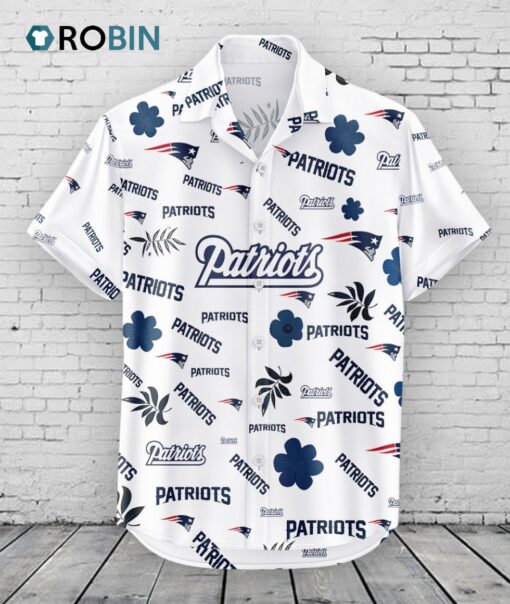 New England Patriots Hawaiian Shirt Tropical Beach