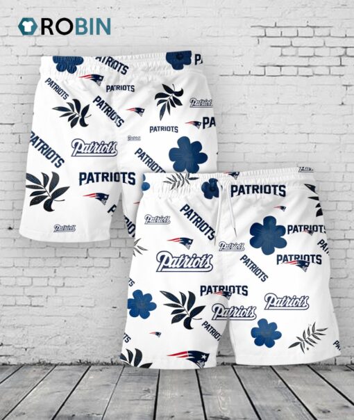 New England Patriots Hawaiian Shorts Tropical Beach