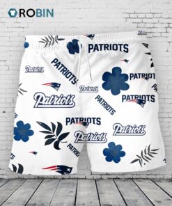New England Patriots Hawaiian Shorts Tropical Beach