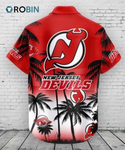New Jersey Devils Hawaiian Shirt Coconut Tree