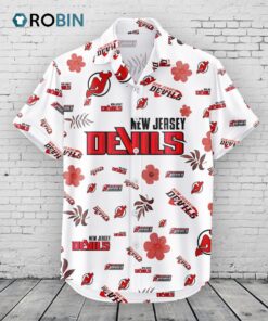 New Jersey Devils Hawaiian Shirt Tropical Beach