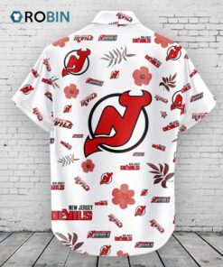 New Jersey Devils Hawaiian Shirt Tropical Beach