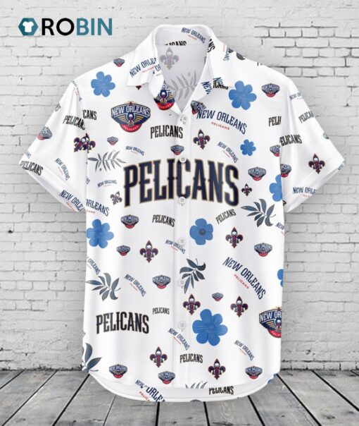 New Orleans Pelicans Hawaiian Shirt Tropical Beach