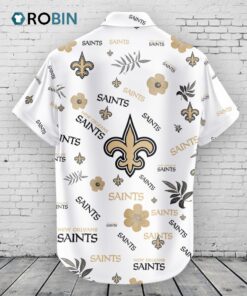 New Orleans Saints Hawaiian Shirt Tropical Beach