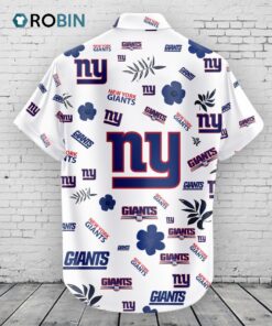 New York Giants Hawaiian Shirt Tropical Beach