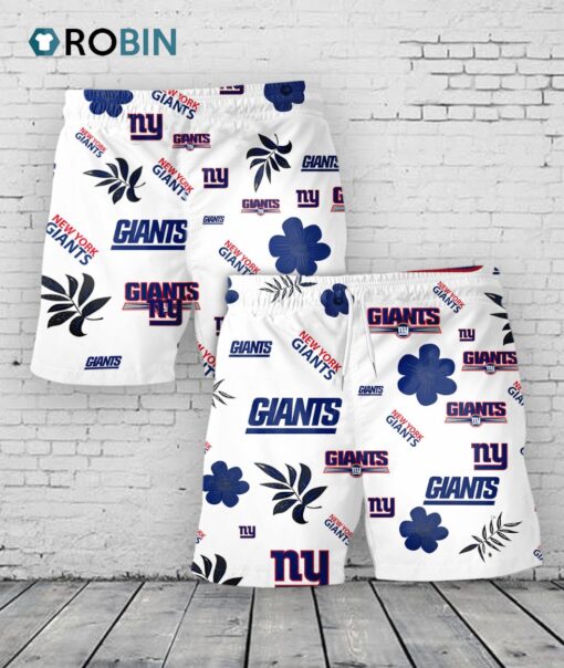 New York Giants Hawaiian Shorts Tropical Beach