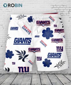 New York Giants Hawaiian Shorts Tropical Beach