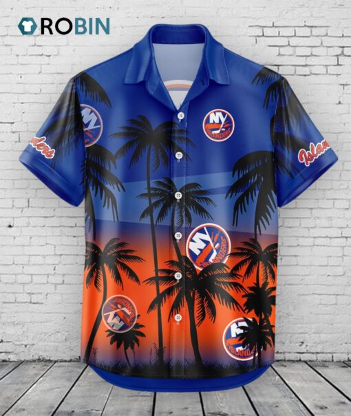 New York Islanders Hawaiian Shirt Coconut Tree