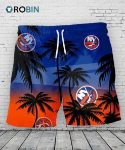 New York Islanders Hawaiian Shorts Coconut Tree New York Islanders Hawaiian Shorts Coconut Tree