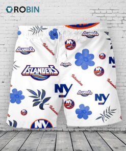 New York Islanders Hawaiian Shorts Tropical Beach New York Islanders Hawaiian Shorts Tropical Beach