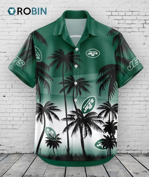 New York Jets Hawaiian Shirt Coconut Tree