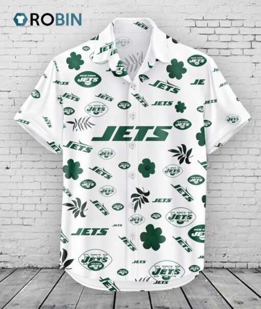 New York Jets Hawaiian Shirt Tropical Beach