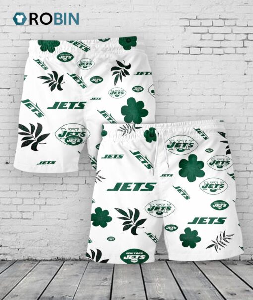 New York Jets Hawaiian Shorts Tropical Beach