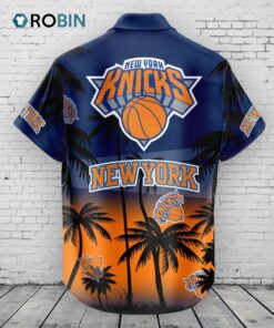 New York Knicks Hawaiian Shirt Coconut Tree