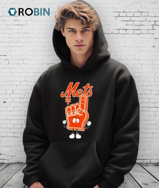 New York Mets Baseball Foam Finger Hand 2025 Shirt