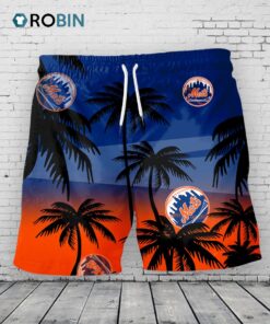 New York Mets Hawaiian Shorts Coconut Tree