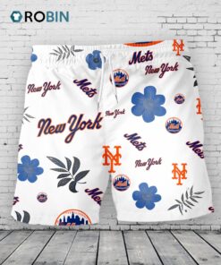 New York Mets Hawaiian Shorts Tropical Beach