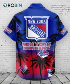 New York Rangers Hawaiian Shirt Coconut Tree
