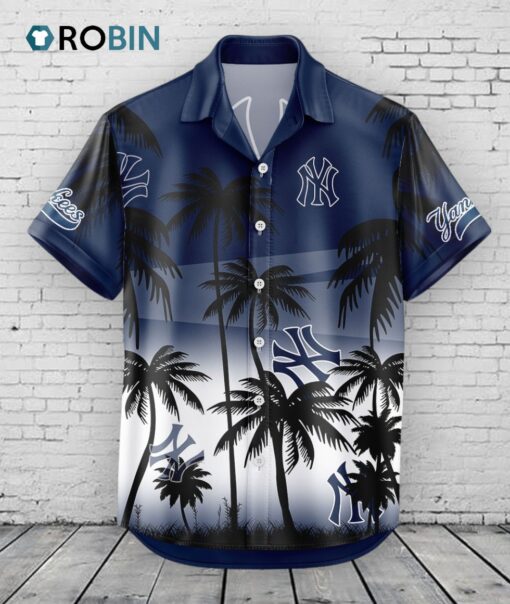 New York Yankees Hawaiian Shirt Coconut Tree