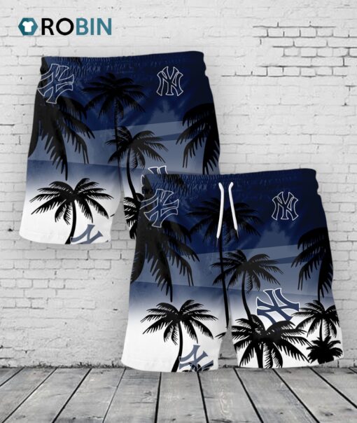 New York Yankees Hawaiian Shorts Coconut Tree