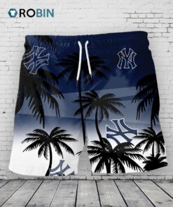 New York Yankees Hawaiian Shorts Coconut Tree New York Yankees Hawaiian Shorts Coconut Tree