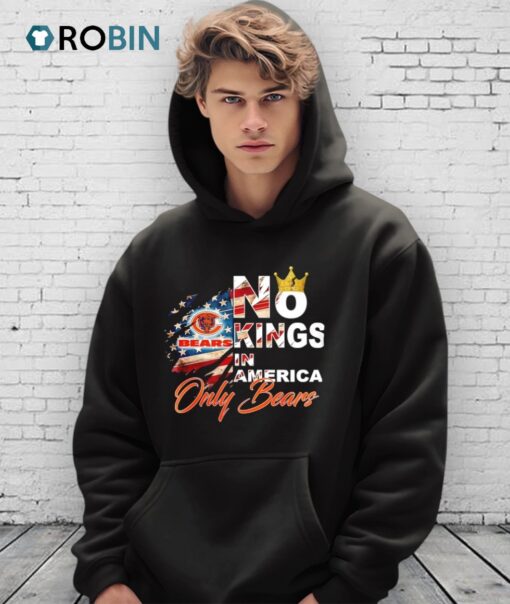 No Kings In America Only Bears Usa Flag Shirt