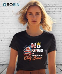 No Kings In America Only Bears Usa Flag Shirt