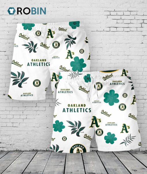 Oakland Athletics Hawaiian Shorts Tropical Beach