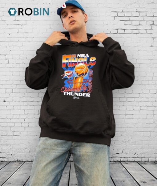 Okc Thunder 2025 Nba Finals Vintage Hoop & Trophy Shirt