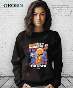 Okc Thunder 2025 Nba Finals Vintage Hoop & Trophy Shirt